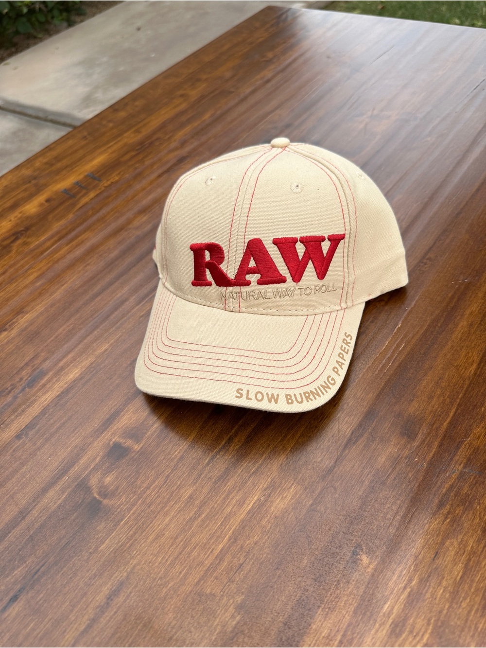 RAW Beige Adjustable Logo Cap - Men’s Hat